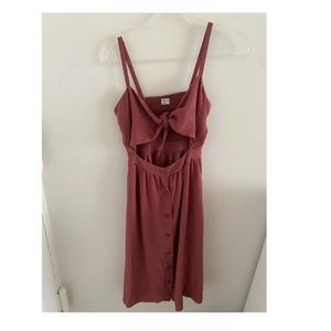 aritzia wilfred free adelia dress size 4 Small midi dress pink